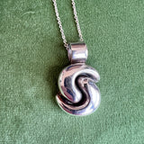Chunky Sterling Silver Pendant on Sterling Chain