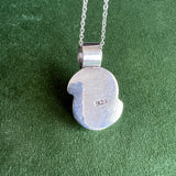 Chunky Sterling Silver Pendant on Sterling Chain