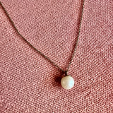 Gold Filled Chain with Pearl Pendant