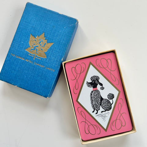 Pink Poodle Playing Cards