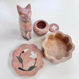 Trio of Pink Soapstone Pieces