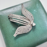 Rhinestone Bird Brooch