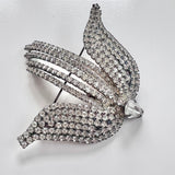 Rhinestone Bird Brooch