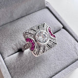 Sterling Deco Style Ring