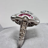 Sterling Deco Style Ring