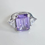 Bella Luce Sterling Synthetic Amethyst & White Stone Ring for LYNDA