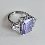 Bella Luce Sterling Synthetic Amethyst & White Stone Ring for LYNDA