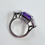 Bella Luce Sterling Synthetic Amethyst & White Stone Ring for LYNDA