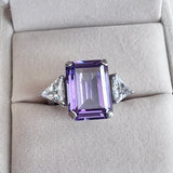 Bella Luce Sterling Synthetic Amethyst & White Stone Ring for LYNDA
