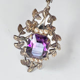Art Nouveau Style Amethyst Necklace
