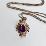 Art Nouveau Style Amethyst Necklace