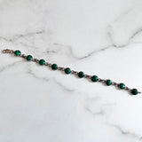 Malachite and Sterling Silver Bracelet