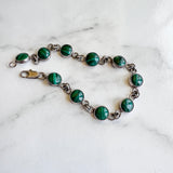 Malachite and Sterling Silver Bracelet