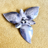 Trillium Bob Ford Sterling Brooch
