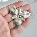 Trillium Bob Ford Sterling Brooch
