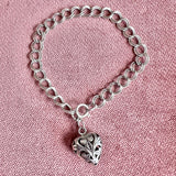 Puffy Heart Sterling Bracelet