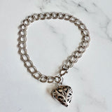 Puffy Heart Sterling Bracelet