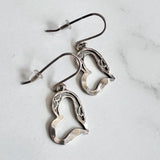 Heart Earrings in Sterling Silver