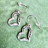Heart Earrings in Sterling Silver