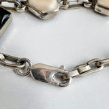 Sterling Onyx and Mother of Pearl Bracelet