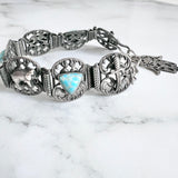 Hamsa Bracelet with Turquoise and Sterling