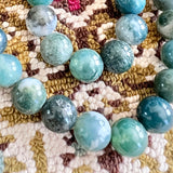 Green Jade Necklace with Sterling Clasp