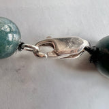 Green Jade Necklace with Sterling Clasp