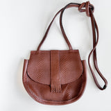 Brown Leather Fringe Purse