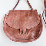 Brown Leather Fringe Purse