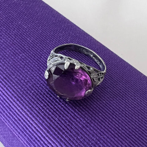 Sterling Ring Amethyst