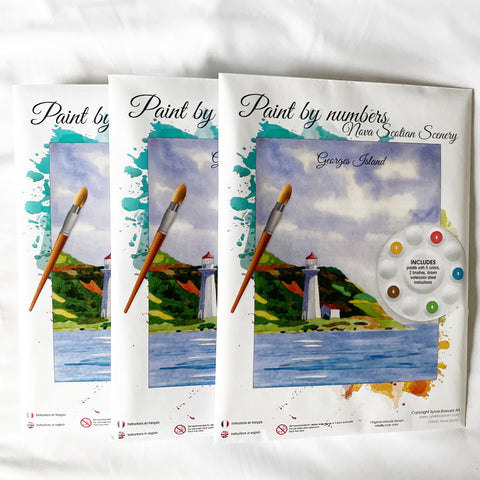 Set of 3 Paint by Number Kits of Nova Scotian Scenery