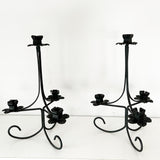 Black Cast Iron Candelabras