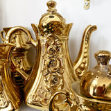 Gold Floral Tea Set