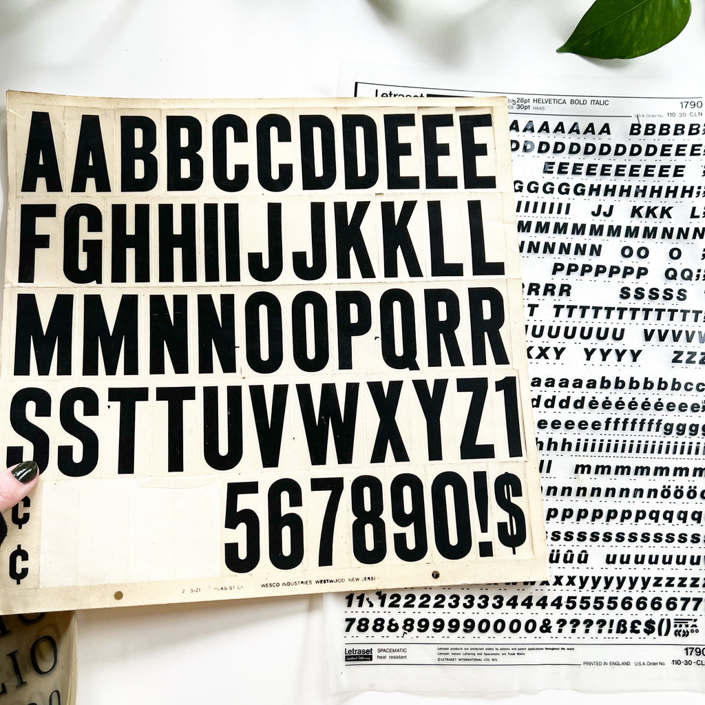 Transfer Sticker Letters Transfer Letters and Sticker Lot – What These Old Things NS