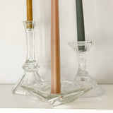 Set of 3 Glass Candlesticks