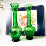 Set of Green Glass Vases