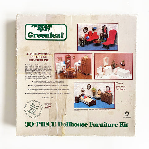 Greenleaf 1987 30 Piece Dollhouse Furniture Kit