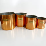 Set of 4 Copper Canister Planters