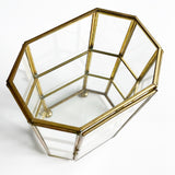 Vintage Brass & Glass Curio Cabinet