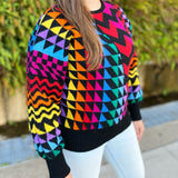 I B Diffusion Rainbow Wool Sweater