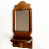 Wood Mirror with Small Shelf