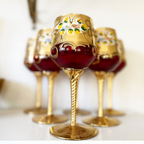 Set of 6 Romanian Wine Glasses