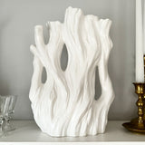 White Ceramic Branch Vase