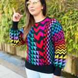 I B Diffusion Rainbow Wool Sweater