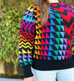 I B Diffusion Rainbow Wool Sweater