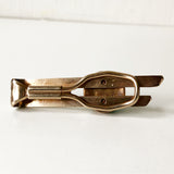 Gold Tone with Green Stone Vintage Tie Clip