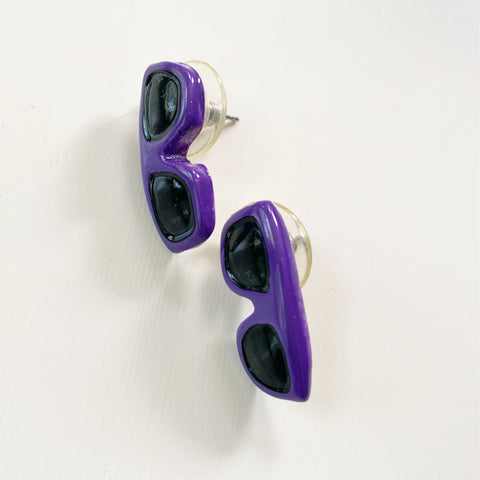 Purple Sunglasses Earrings