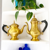 Vintage Brass Tea and Coffee Pot Set