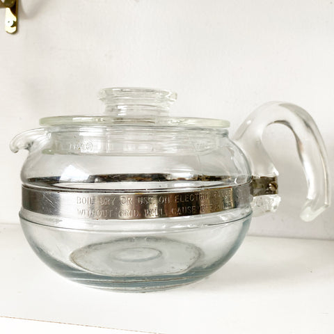 Vintage Pyrex Flameware Glass Teapot