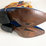Vintage Nine West Women's 6.5 M Ronnee Cowboy Boots Leather Lizard